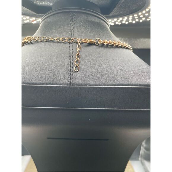 Green Bib Bauble Necklace Gold tone Chain St Patricks Day Jewelry - Picture 2 of 9